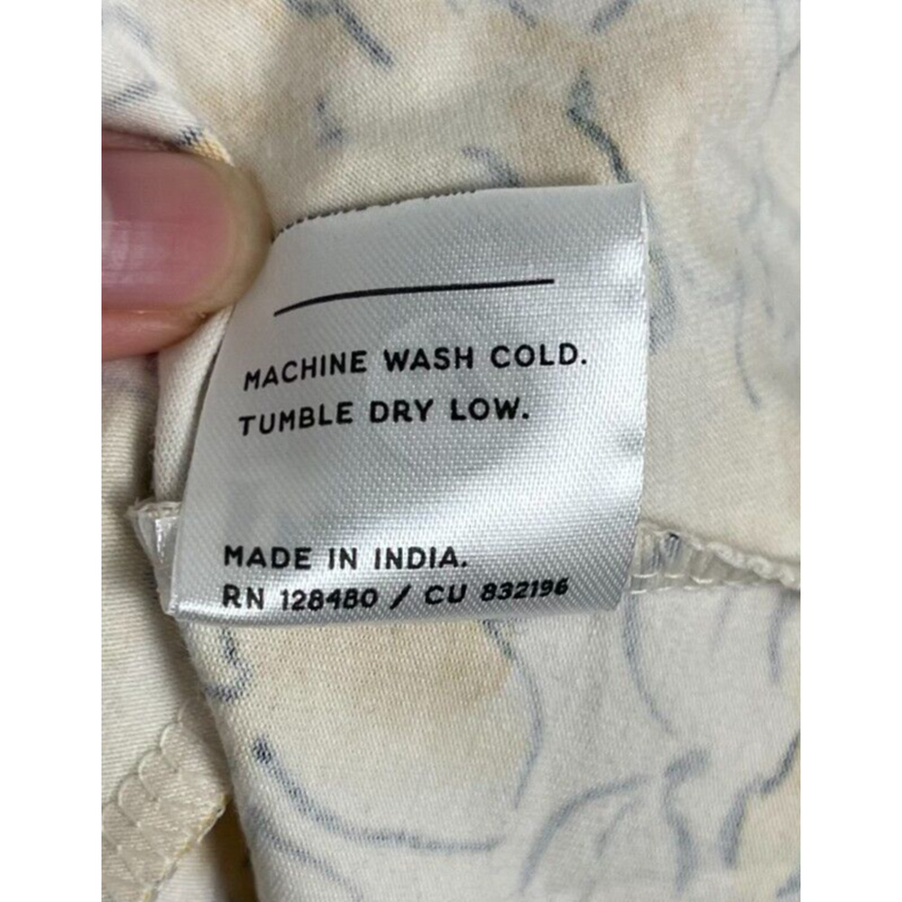 NWT Pact Organic Cotton Fit Flare Halter Dress Size Small Pockets Yellow Floral - Picture 9 of 10